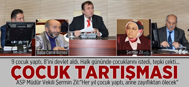 Halk günü toplantısında çocuk tartışması 