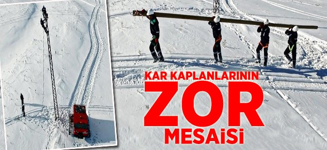 Kar kaplanlarını zor mesaisi