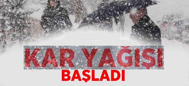 Erzurum’da kar yağışı başladı