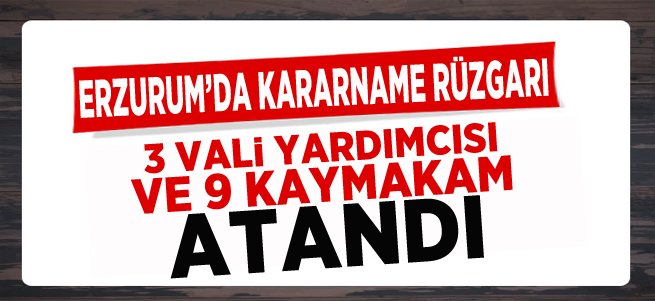 Erzurum'da Kararname Rüzgarı