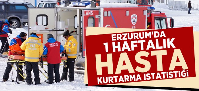 Erzurum'da mahsur kalan 42 hasta kurtarıldı