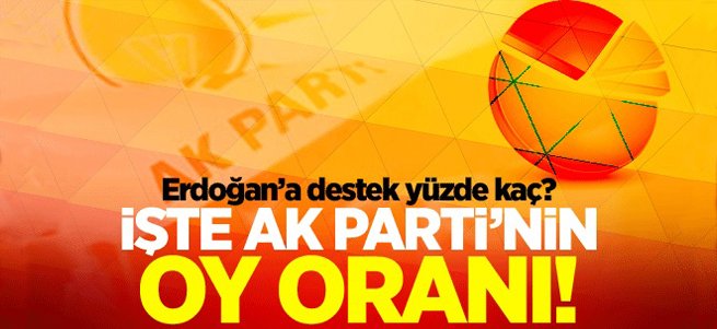 İşte AK Parti'nin en son oy oranı