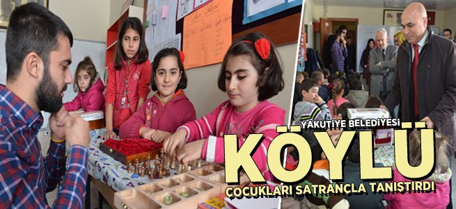 Köylü çocuklar satrançla tanıştı