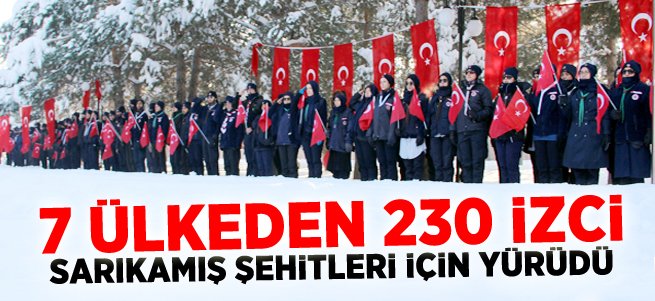 7 Ülkeden 230 İzci Sarıkamış Şehitleri İçin Yürüdü