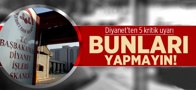 Diyanet'ten cemaat ve tarikatlara 5 ilke