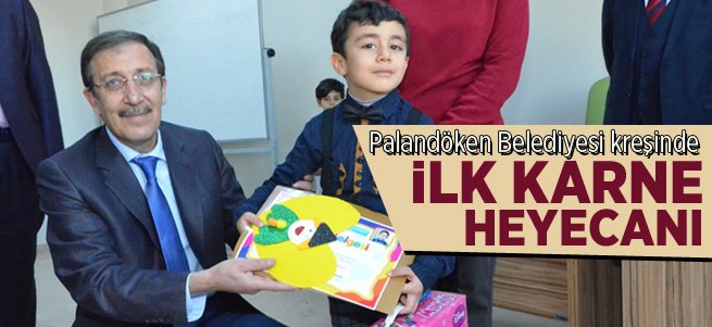 Palandöken Belediyesi kreşinde ilk karne heyecanı