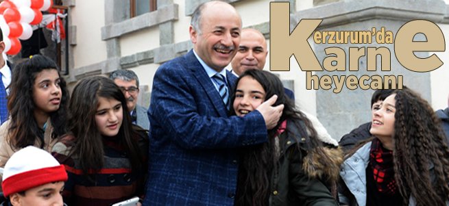 Erzurum’da karne heyecanı