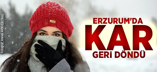Erzurum’da kar kalınlığı 45 santimetreye ulaştı 