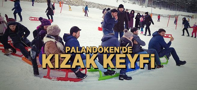 Palandöken’de kızak keyfi