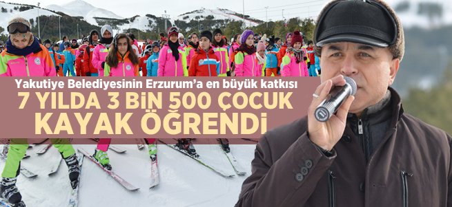 7 yılda yılda 3 bin 500 çocuk kayak öğrendi