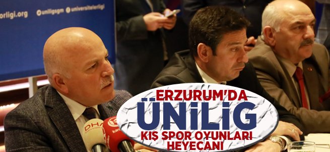 Erzurum’da 3. Ünilig kış spor oyunları heyecanı