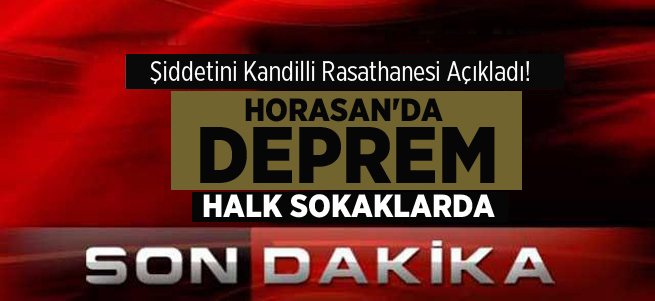 Horasan’da 4.2 büyüklüğünde deprem