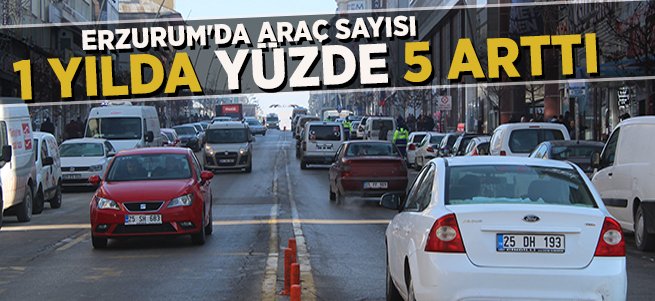Erzurum araç varlığında yüzde 5.1’lik artış 