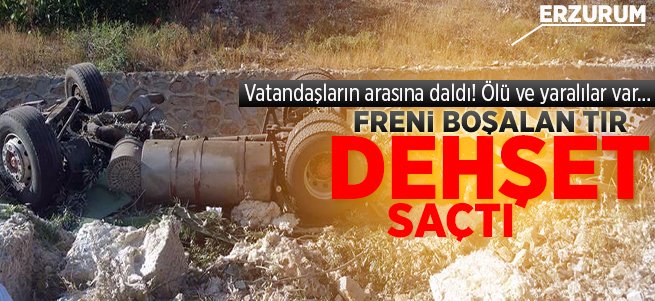 Freni boşalan Tır kalabalığın arasına daldı