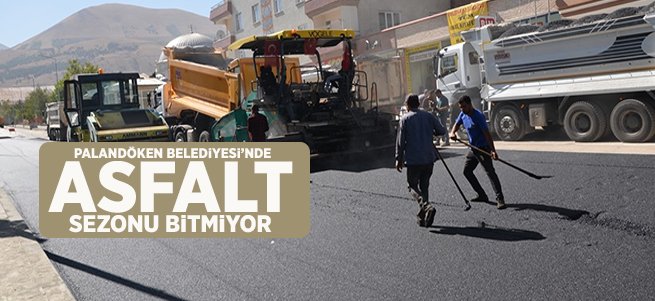 Palandöken'de asfalt sezonu bitmiyor