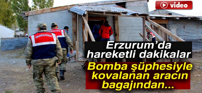 Bomba şüphesiyle kovalanan aracın bagajından...