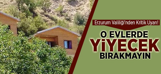 Yazlık evlerde yiyecek bırakmayın uyarısı 