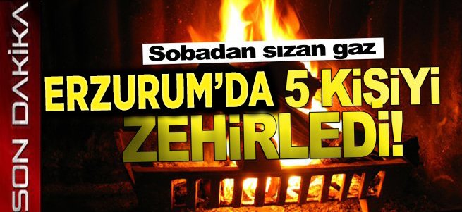 Erzurum'da aynı aileden 5 kişi zehirlendi