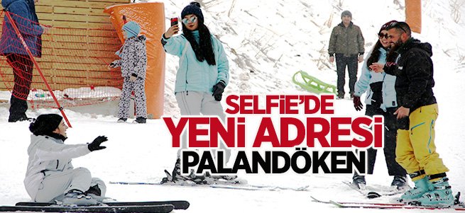 Palandöken'de hafta sonu selfie keyfi