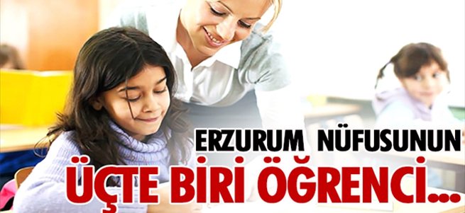 Erzurum nüfusunun üçte biri öğrenci