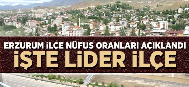 Erzurum ilçe nüfusları açıklandı