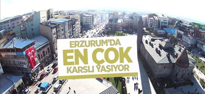 Erzurum'da en çok Karslılar yaşıyor!