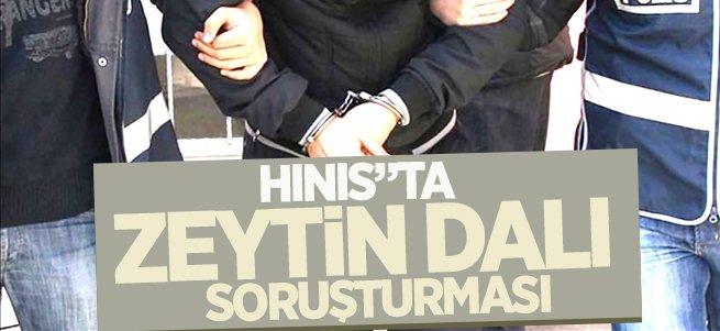 Hınıs'ta ‘Zeytin Dalı´ soruşturması