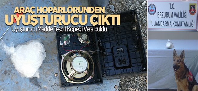 Araç hoparlöründen uyuşturucu çıktı