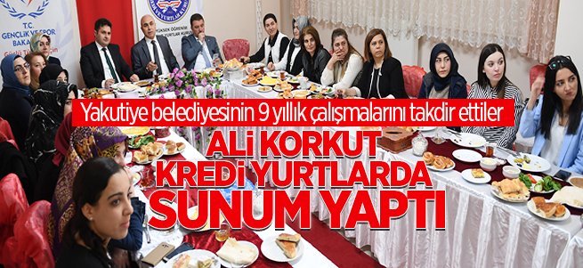 Ali Korkut Kredi Yurtlarda sunum yaptı