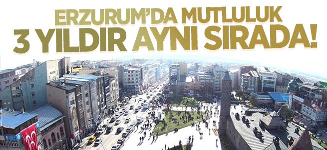 Erzurum mutlulukta 3 yıldır 20. sırada