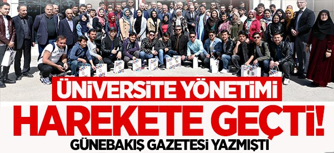 Üniversite yönetimi harekete geçti