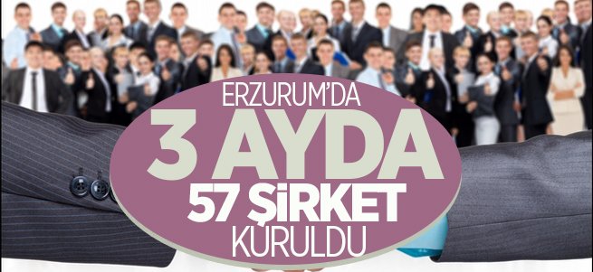 Erzurum'da 3 ayda 57 şirket kuruldu