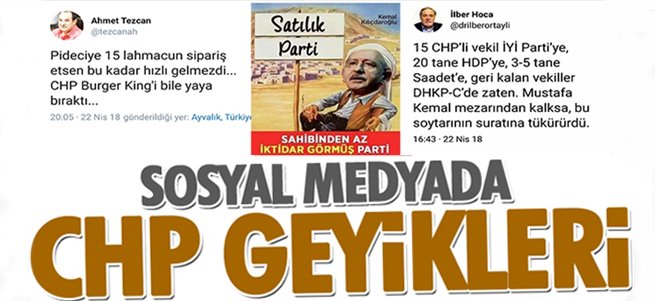 Sosyal medyada CHP geyikleri