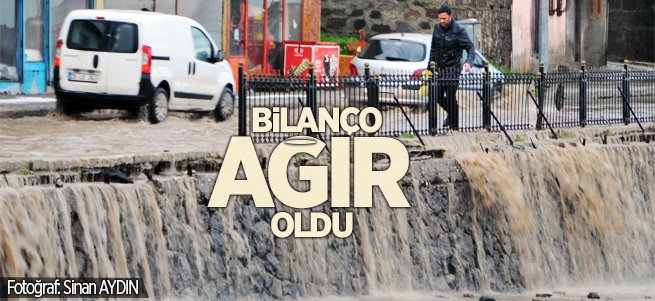 Erzurum'da sel bilançosu ağır oldu