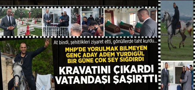 Kravatını çıkardı, at bindi, vatandaşı şaşırttı... 