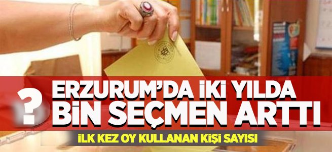 İşte Erzurum'da ilk kez oy kullanan kişi sayısı