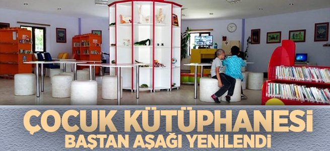 Çocuk kütüphanesi baştan aşağı yenilendi