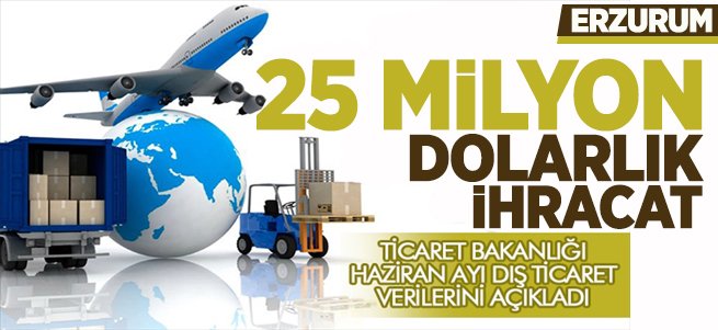 Erzuru'dan 25.7 milyon dolarlık dış ticaret