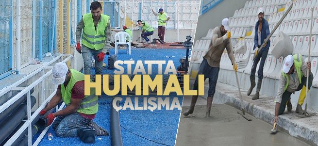 Büyükşehir statta hummalı çalışıyor 