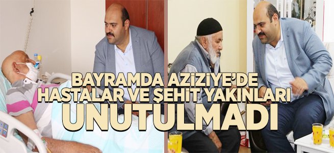 Bayramda hastaları ve şehit yakınlarını unutmadı