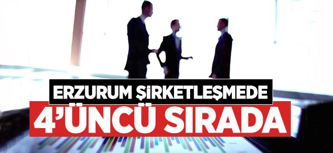 Erzurum şirketleşmede 4'üncü sırada