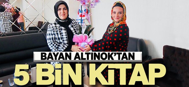 Bayan Altınok'tan 5 bin kitap