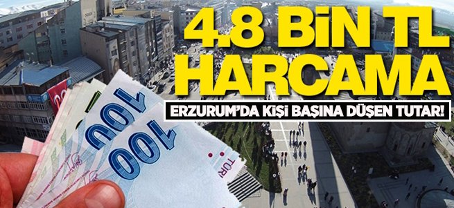 Erzurum'da kişi başına 4.8 bin TL harcama