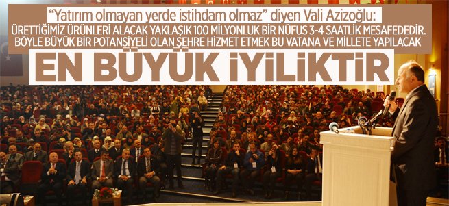 ''Yatırım olmayan yerde istihdam olmaz'' 