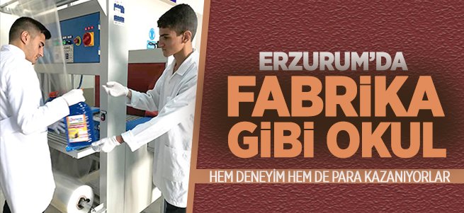 Erzurum'da fabrika gibi okul!