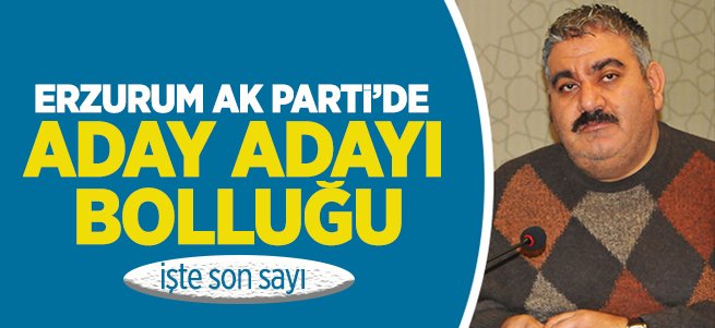 Erzurum AK Parti'de aday adayı bolluğu