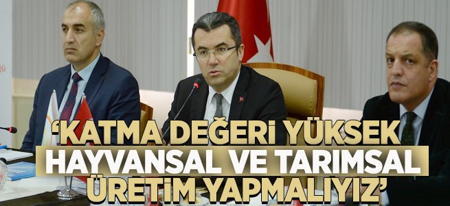 Vali Memiş'ten tarım ve hayvancılık reçetesi