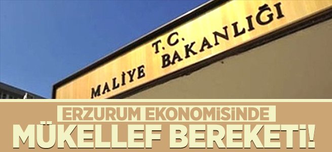 Erzurum ekonomisinde mükellef bereketi