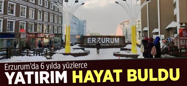 Erzurum'da 6 yılda 206 yatırım