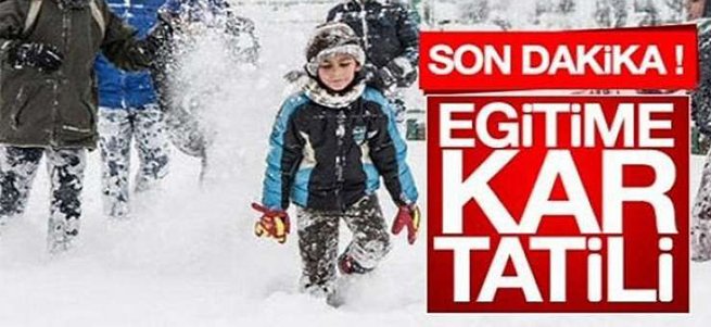 Erzurum'da eğitime kar engeli